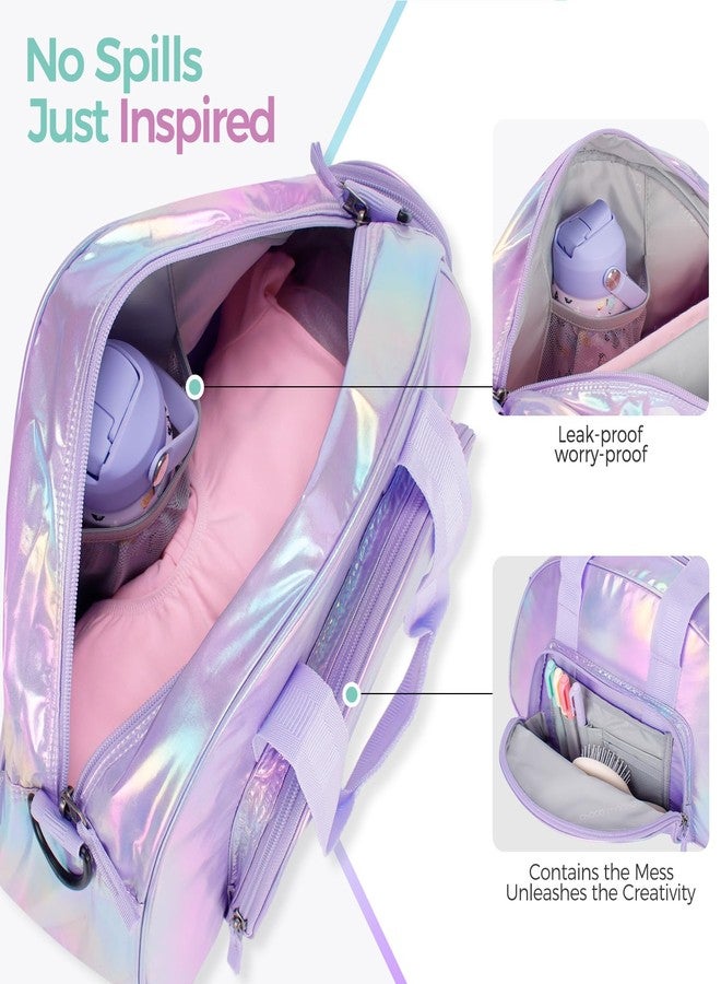 Choco Mocha Dance Bag for Girls Kids Ballet Bag for Girls Toddler Dance Bags with Shoe Compartment Little Girl Christmas Gifts, Dazzle Purple - Image 4